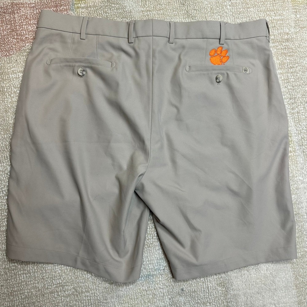 Peter Millar Performance Golf Shorts Collage Clemson Tiger Paw Logo Mens 38